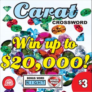 Preview image for CARAT - WINS DAY CROSSWORD scratchoff lottery tickets