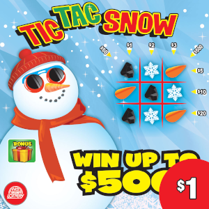 Preview image for TIC TAC BOO - TIC TACSNOW scratchoff lottery tickets