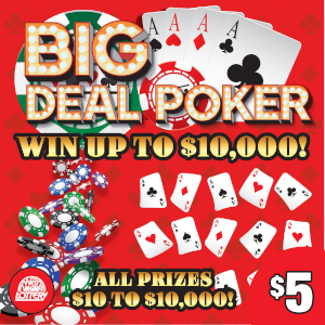Preview image for BIG DEAL POKER scratchoff lottery tickets