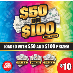 Preview image for $50 OR $100 2ND EDITION scratchoff lottery tickets