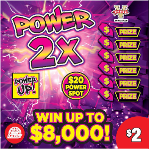 Preview image for POWER 2X scratchoff lottery tickets