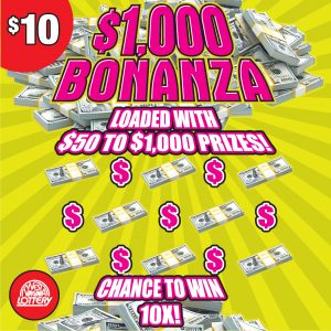 Preview image for $1,000 BONANZA scratchoff lottery tickets