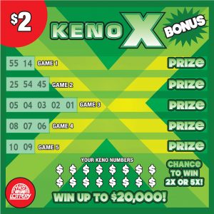 Preview image for KENO X - MOUNTAIN KENO scratchoff lottery tickets