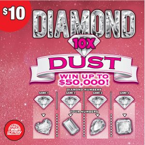 Preview image for DIAMOND DUST scratchoff lottery tickets
