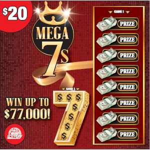 Preview image for MEGA 7s scratchoff lottery tickets