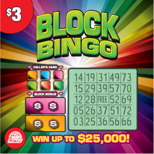 Preview image for LEVEL UP-BLOCK BINGO scratchoff lottery tickets