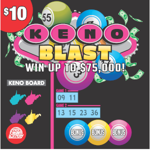 Preview image for KENO BLAST scratchoff lottery tickets