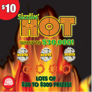 Preview image for SIZZLIN HOT scratchoff lottery tickets