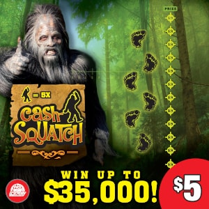 Preview image for CASH SQUATCH scratchoff lottery tickets