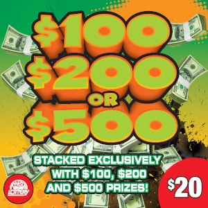 Preview image for $100  $200 OR $500 scratchoff lottery tickets