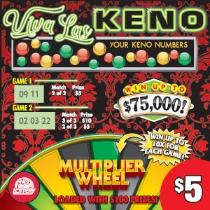 Preview image for VIVA LAS KENO 1005 scratchoff lottery tickets