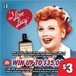 Preview image for I Love Lucy™ scratchoff lottery tickets