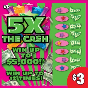Preview image for 5X The Cash scratchoff lottery tickets
