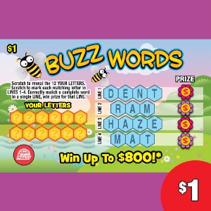 Preview image for Buzz Words scratchoff lottery tickets