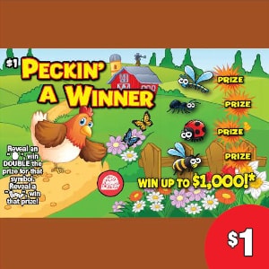 Preview image for Peckin' A Winner scratchoff lottery tickets
