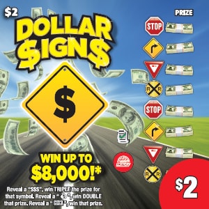 Preview image for Dollar Signs scratchoff lottery tickets