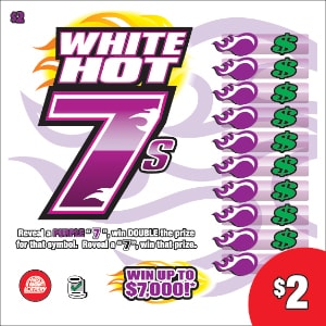 Preview image for White Hot 7s scratchoff lottery tickets