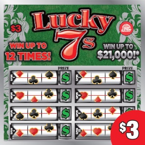 Preview image for Lucky 7s scratchoff lottery tickets