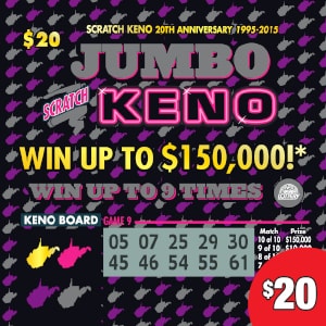 Preview image for Jumbo Scratch Keno scratchoff lottery tickets