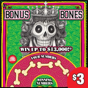 Preview image for Bonus Bones scratchoff lottery tickets