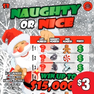Preview image for Naughty or Nice scratchoff lottery tickets