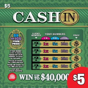 Preview image for Cash In scratchoff lottery tickets
