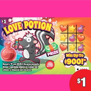 Preview image for Love Potion scratchoff lottery tickets