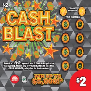 Preview image for Cash Blast scratchoff lottery tickets