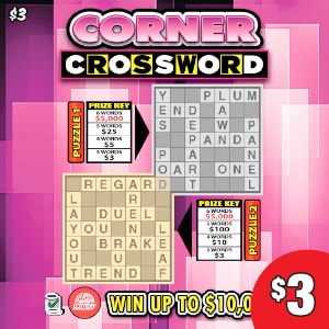 Preview image for Corner Crossword scratchoff lottery tickets