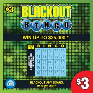 Preview image for BLACKOUT BINGO scratchoff lottery tickets