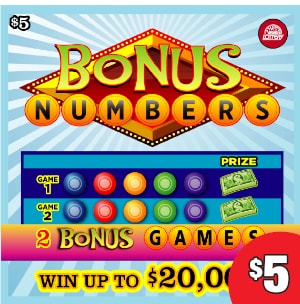 Preview image for Bonus Numbers scratchoff lottery tickets