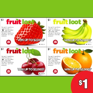 Preview image for Fruit Loot scratchoff lottery tickets
