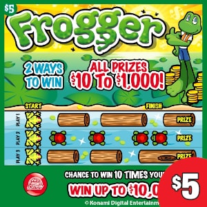Preview image for Frogger scratchoff lottery tickets