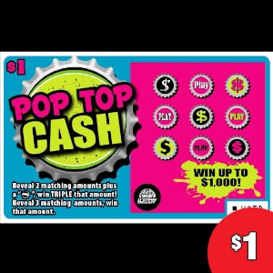 Preview image for Pop Top Cash scratchoff lottery tickets