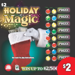 Preview image for HOLIDAY MAGIC scratchoff lottery tickets