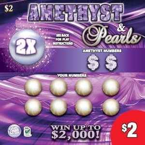 Preview image for Amethyst and Pearls scratchoff lottery tickets
