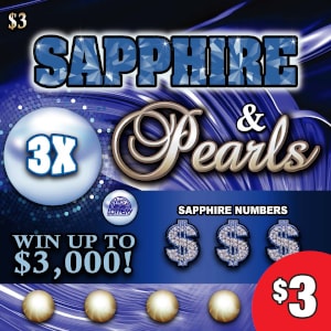 Preview image for Sapphire and Pearls scratchoff lottery tickets