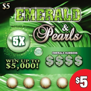 Preview image for Emerald and Pearls scratchoff lottery tickets