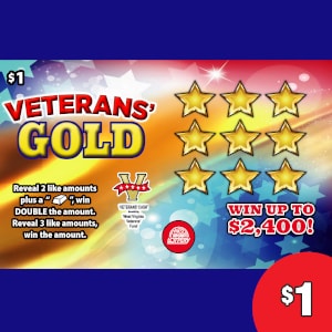Preview image for Veterans' Gold scratchoff lottery tickets