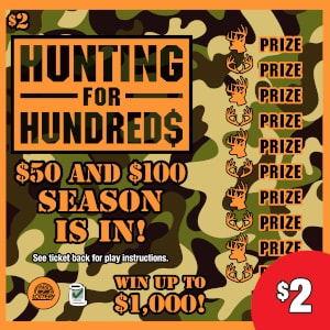 Preview image for Hunting for Hundreds scratchoff lottery tickets
