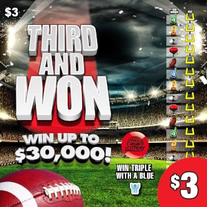 Preview image for Third and Won / Cold Cash scratchoff lottery tickets