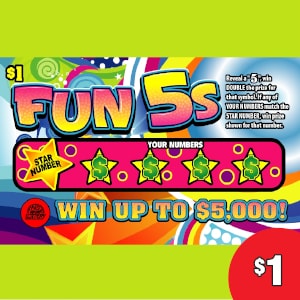 Preview image for Fun 5s scratchoff lottery tickets