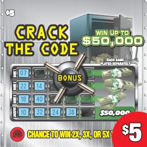 Preview image for Crack the Code scratchoff lottery tickets