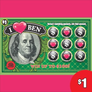 Preview image for I Love Ben scratchoff lottery tickets