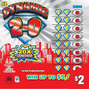 Preview image for Dynamic 2-0 scratchoff lottery tickets
