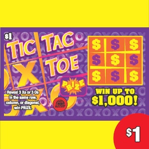 Preview image for TIC TAC TOE scratchoff lottery tickets