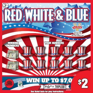 Preview image for Red White & Blue scratchoff lottery tickets
