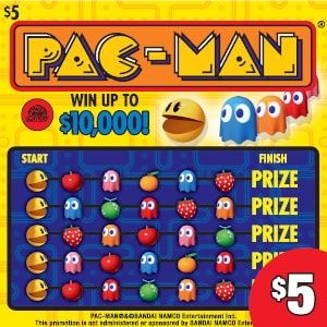 Preview image for PAC-MAN® & Ms. PAC-MAN® scratchoff lottery tickets