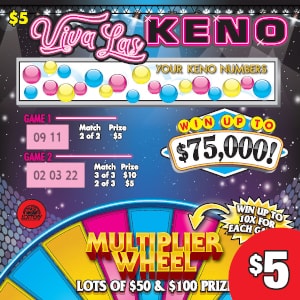 Preview image for Viva Las Keno scratchoff lottery tickets