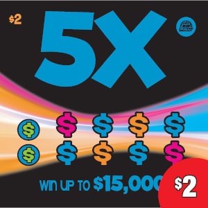 Preview image for 5X scratchoff lottery tickets